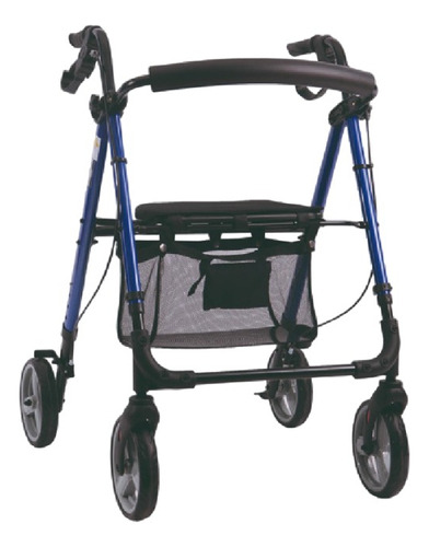 Andador Ortopedico Aluminio Rollator Asiento Freno Bolso 421