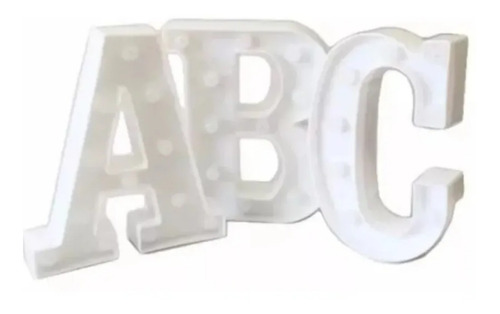 2 Letra Luminaria 3d Luminoso Led Pilha Decoração Festa Nome