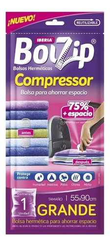 Iberia Bolzip Bolsa Para Guardar Ropa Compressor Grande X 1u