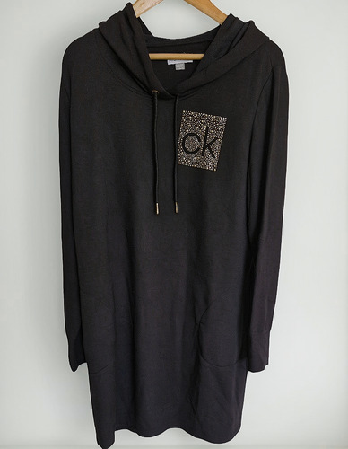 Buzo Negro Calvin Klein Logo Modal X L