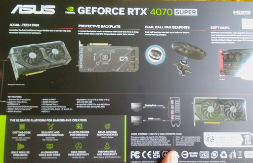 Tarjeta De Video Asus Dual Geforce Rtx 4070 Super Oc Gaming (Usado)