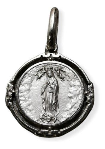 Medalla Plata 925 Virgen De Guadalupe #1108 Bautizo Comunión