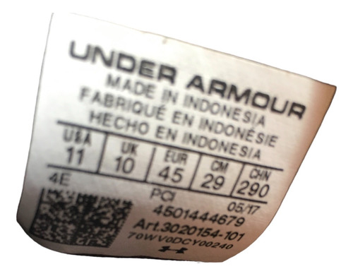 Tenis Under Armour Toccoa, Para Caballero, Talla 29 Cm (Usado)