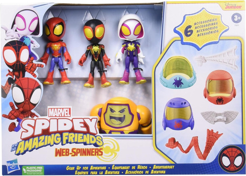 Spiderman Spidey Miles Morales Ghost Spider Robot Marvel Set