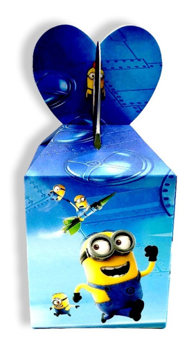 Caja Minions Cotillón Chuchería Regalos Fiestas Cajita 6 Pcs