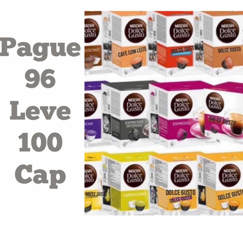 Kit 96. Capsulas Dolce Gusto. Varios Sabores