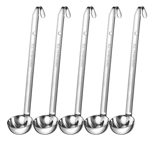 Cucharón Sopa Y Espumadera 28cm Acero Inoxidable 304 - Utensilios Cocina Largos, Fáciles De Limpiar