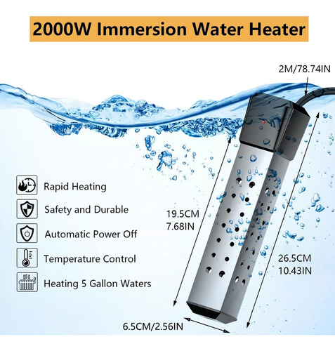 Aquecedor De Piscina De 2000w Para Piscina Inflável Acima