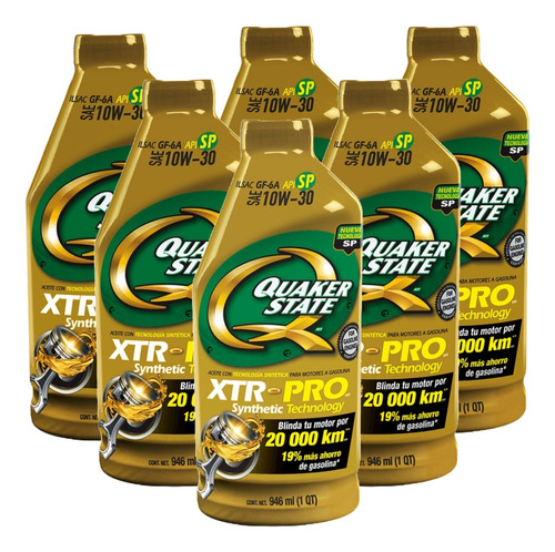 Aceite Quaker State Xtr Pro 10w30 Semisintetico 946ml 6 Pack