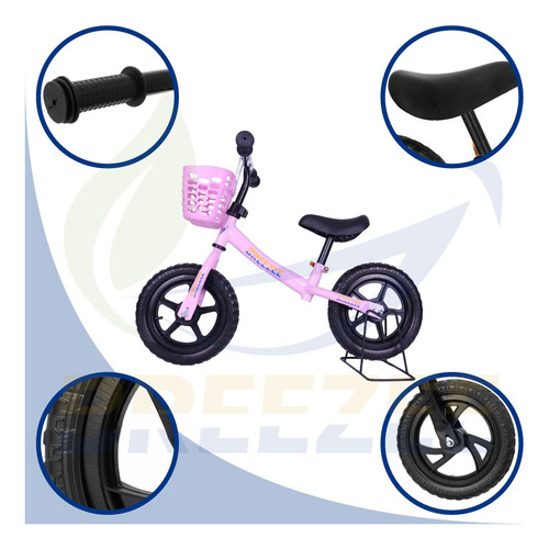 Bicicleta Breezee Market Infantil Equilibrio Balance 12p Sin Pedales Calida Color Rosa