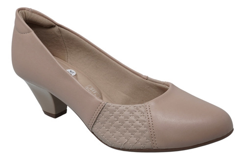 Zapatillas De Tacon Beige Zapatos Mujer Modare 7005647