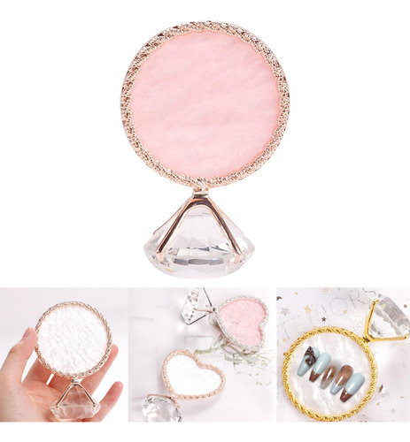 Paleta De Arte De Uñas Con Base De Diamante Placa De F