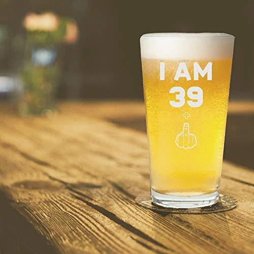 Veracco Tengo 39 + 1 Dedo Medio 40 Años Vaso De Cerveza Pint