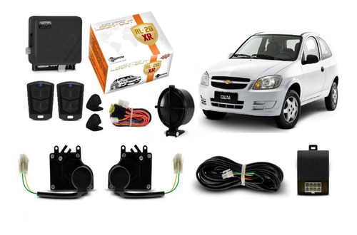Kit Trava Eletrica + Alarme Celta 2009 2010 2011 2 Portas