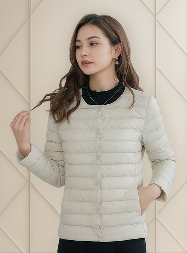 Chamarra De Plumas, Nueva Ropa De Mujer De Color Liso De Ter