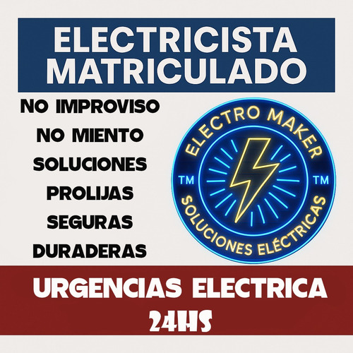 Electricista Matriculado 24hs Urgencias Electricas Cortocir