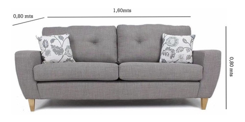 Imagen 2 de 10 de Sillon Escandia Dos Cuerpos 1.60