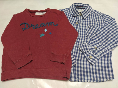 Camisa Y Suéter Marca Zara Niño. Talla 2-3