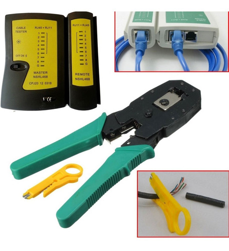 Lan Tester De Rj45 Y Rj11 Probador De Cable De Red Testeador