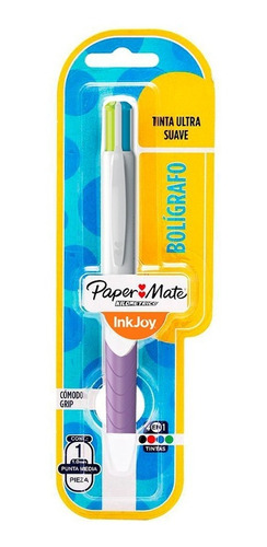Bolígrafo Quatro Paper Mate Inkjoy Colores Fashion