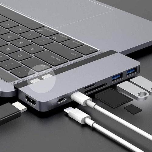 Hub Usb C Hyperdrive, Macbook Pro Usb C Hyper Duo 7 En 2 Con