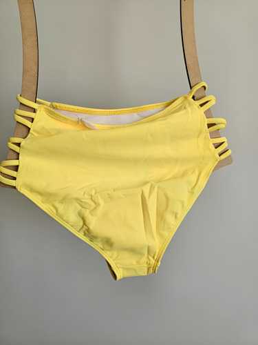 Bikini Traje De Baño Bottom Highwaist A La Cintura Amarillo
