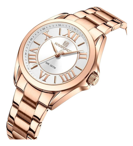 Reloj Femenino Con Números Romanos, Elegante Y Clasico