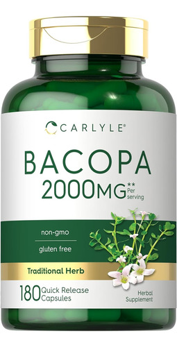 Bacopa Monnieri 2000 Mg, 180 Caps, Carlyle,