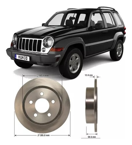 Disco Freno Trasero Jeep Cherokee Liberty Kj 2002 2007