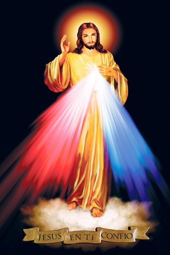 Divina Misericordia (90 De Alto X 60 De Ancho) Con Bastidor
