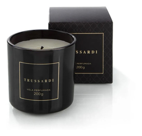 Imagem 1 de 1 de Vela Perfumada Trussardi Nero 200g