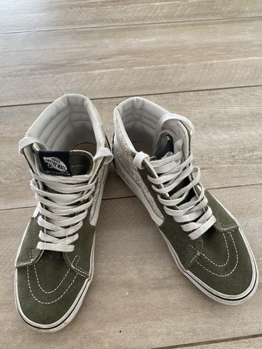 Zapatillas Vans Sk8-hi Talle 40.5 Usa 8 Verde Seco Divina (Usado)