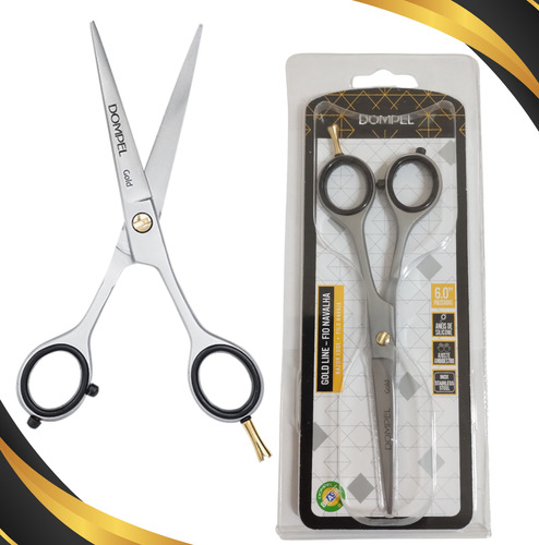 Tesoura Barbeiro Fio Navalha 6.0 Pol. Profissional Dompel