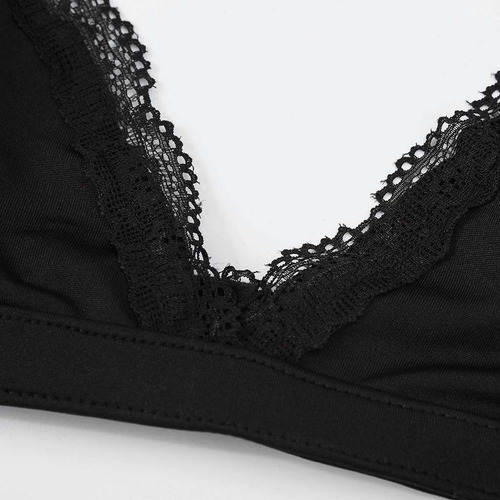 Conjunto De Lencería Con Sujetador De Encaje Para Mujer