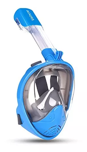 Máscara de buceo de cara completa para buceo, vista panorámica de 180° con  soporte para cámara, máscara de buceo antivaho y antifugas, compatible con