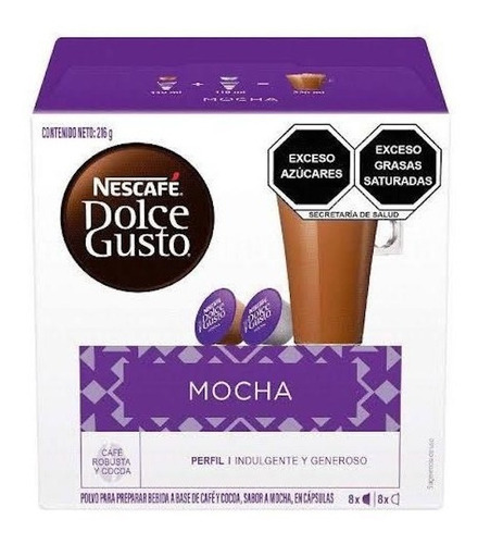 Imagen 6 de 10 de Nescafé Dolce Gusto 16 Cápsulas Sabor Mocha En Oferta!!