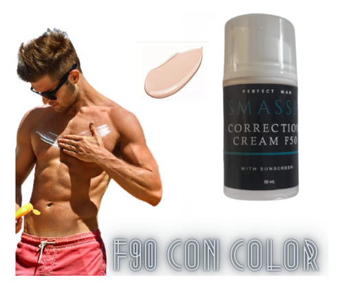 Crema Correctora Para Hombre Con Protección Solar F50 50gr