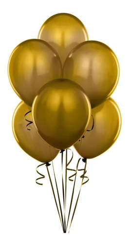 Globos 12 Pulgadas Perlados Diferentes Colores X25u Color Dorado