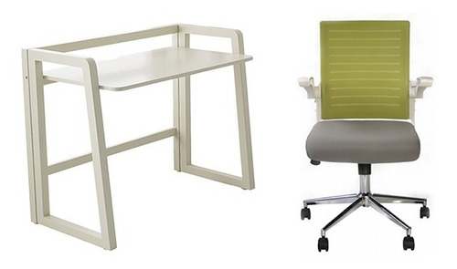 Set Escritorio Pekín+ Silla Ónix Colors Verde _ Decorplas