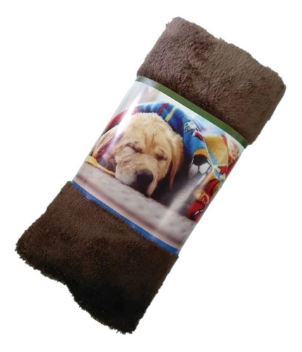 Manta Cobertor Soft Para Pet Cachorro E Gato Marrom