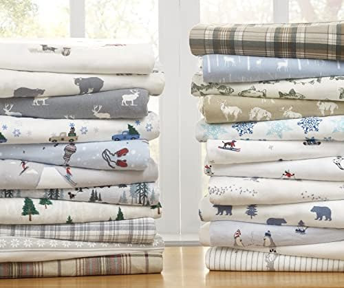 Eddie Bauer - Sábanas King, Juego De Cama De Franela De Algo