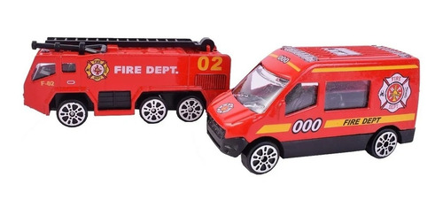 Avión De Bomberos C/porta Autos De Rescate - Luz Y Sonidos
