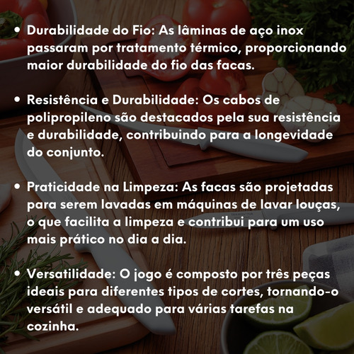 Combo De 3pcs Plenus Facas Sushi Facil De Limpar Com Tabua
