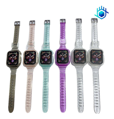 Imagen 8 de 8 de Correa Para Apple Watch Slim+mica+funda Mujer Calidad Dama