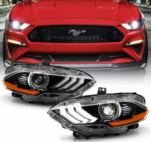 Par De Faros Led / Lupa Ford Mustang 2018 2019 2020 2021 22