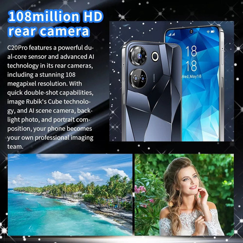 Smartphone Android Barato C20pro 7.3 16 Gb +