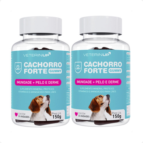 2 Cachorro Forte Gummy Suplemento Vitamínico 30 Unidades