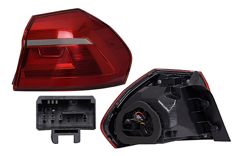 Calavera Ext Der Clara C/leds Volkswagen Passat 16/19 Depo