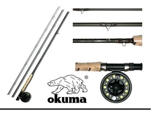 Set Okuma Mosquera, Caña+carrete+moscas Af903-5. Etk