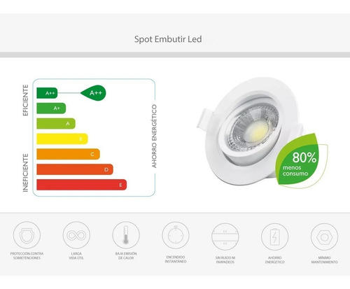 Imagen 5 de 10 de Downlight Embutir Led 5w Direccionable - Calidad Unilux